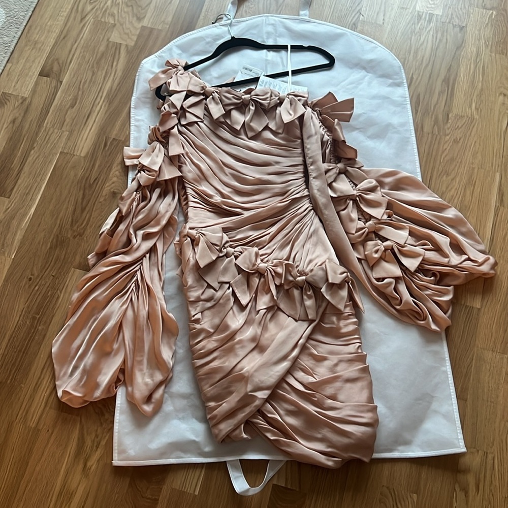 NWT Zimmermann Sabotage Bow Mini Dress - Picture 4 of 11